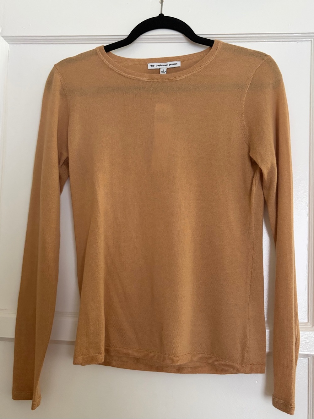 The Cashmere Project Women's Camel Crewneck Sweater